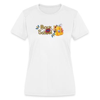 Back to School Color Splash - Women's Moisture Wicking Performance T-Shirt - white - Front - Zoe (177cm)