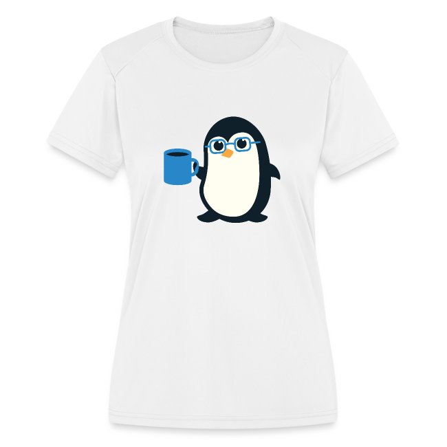 Penguin Coffee Cute - Blue Glasses