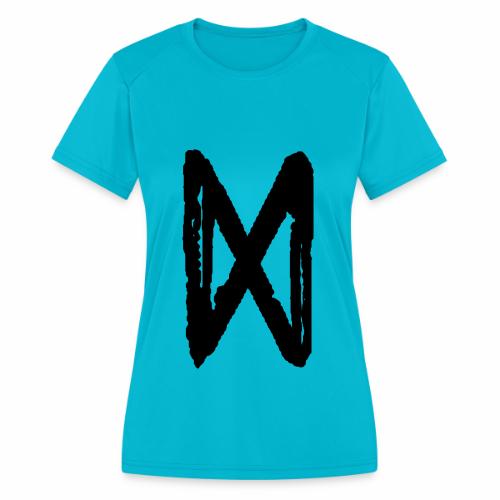 Elder Futhark Rune Dagaz - Letter D - Women's Moisture Wicking Performance T-Shirt