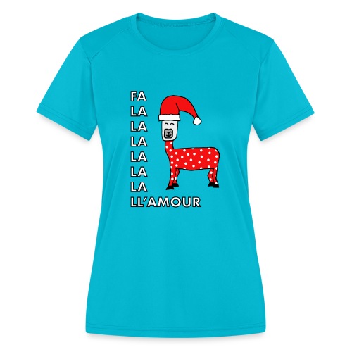 Christmas llama. - Women's Moisture Wicking Performance T-Shirt