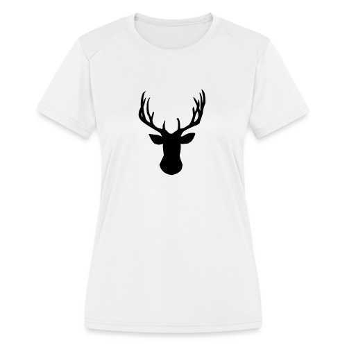 Aesthetic Deer Head - Women's Moisture Wicking Performance T-Shirt