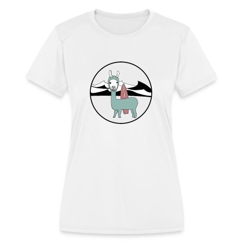 Surfin' llama. - Women's Moisture Wicking Performance T-Shirt