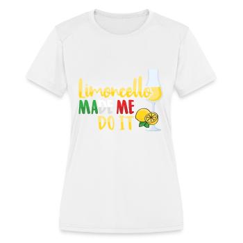 Italian Limoncello Italian Food Lover - Women's Moisture Wicking Performance T-Shirt - white - Front - Zoe (177cm)