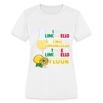 Italian Limoncello Italian Food Lover - Women's Moisture Wicking Performance T-Shirt - white - Front - Zoe (177cm)