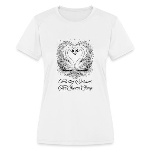 Poetic Swan T-Shirt - Women's Moisture Wicking Performance T-Shirt