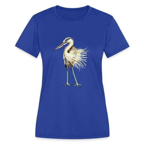 Great Blue Heron - Women's Moisture Wicking Performance T-Shirt