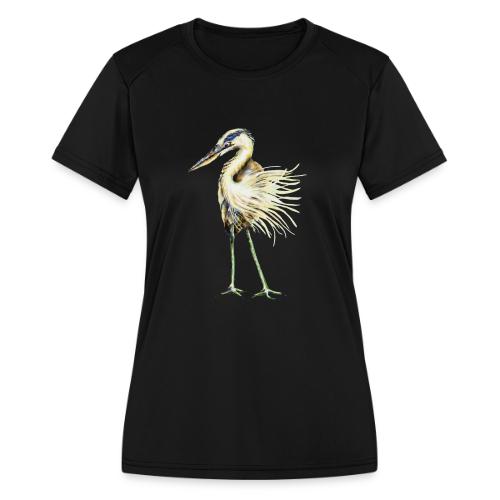 Great Blue Heron - Women's Moisture Wicking Performance T-Shirt