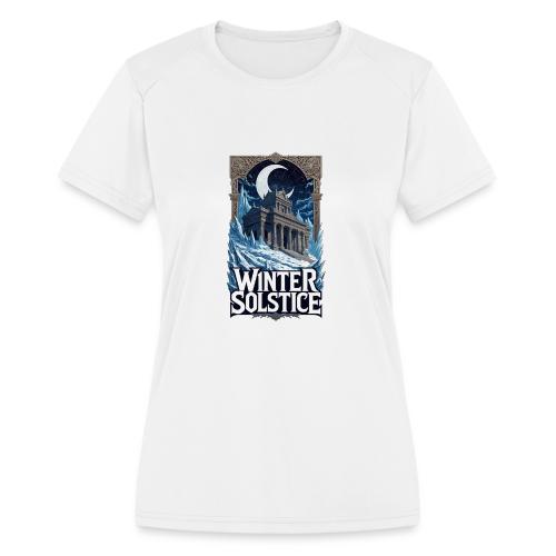 Winter Solstice Temple T-Shirt - Women's Moisture Wicking Performance T-Shirt