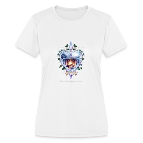 Imbolc Candle Veil T-Shirt | Veiled Rebirth - Women's Moisture Wicking Performance T-Shirt