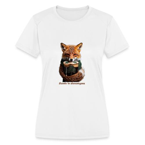 Sly Emerald Fox Toast T-Shirt - Women's Moisture Wicking Performance T-Shirt