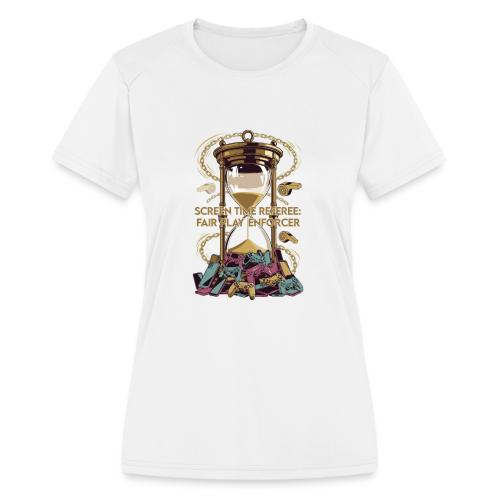 Screen Time Referee T Shirt, Fair Play Enforcer - Women's Moisture Wicking Performance T-Shirt