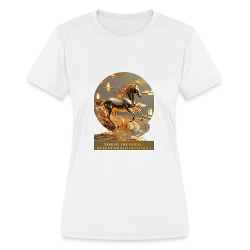 Year of the Horse Abundance T Shirt, Lunar NY Gift - Women's Moisture Wicking Performance T-Shirt