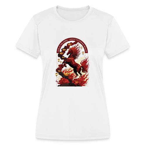 Year of the Horse Rise T Shirt,Lunar New Year Gift - Women's Moisture Wicking Performance T-Shirt