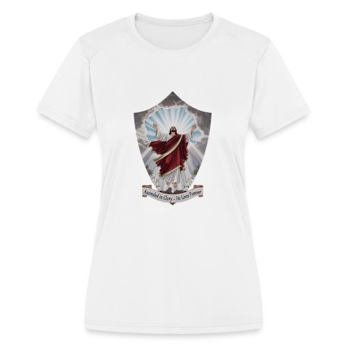 Easter Ascended in Glory T Shirt,Resurrection Gift - Women's Moisture Wicking Performance T-Shirt