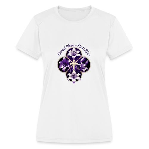 Easter Eternal Bloom Lily Crown T Shirt, Gift - Women's Moisture Wicking Performance T-Shirt