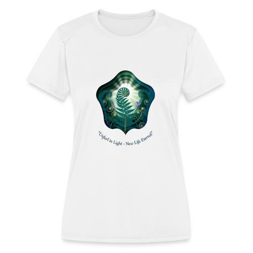Easter Unfurl in Light Resurrection T Shirt, Gift - Women's Moisture Wicking Performance T-Shirt