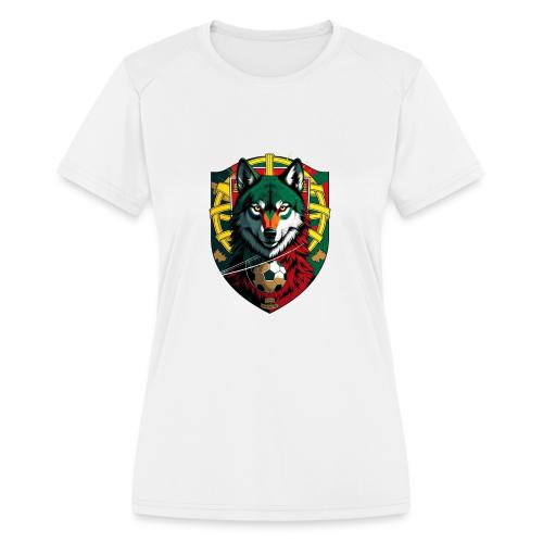 Portugal Iberian Wolf Soccer T Shirt,Football Gift - Women's Moisture Wicking Performance T-Shirt