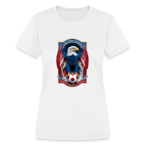 USA Eagle Emblem T Shirt, USA Soccer Pride Gift - Women's Moisture Wicking Performance T-Shirt
