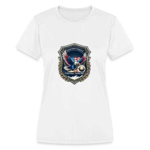 USA Eagle Vanguard T-Shirt,American Flag PrideGift - Women's Moisture Wicking Performance T-Shirt