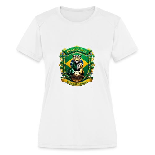 Brazil Jaguar Glory Tee, Brazilian Pride Gift - Women's Moisture Wicking Performance T-Shirt