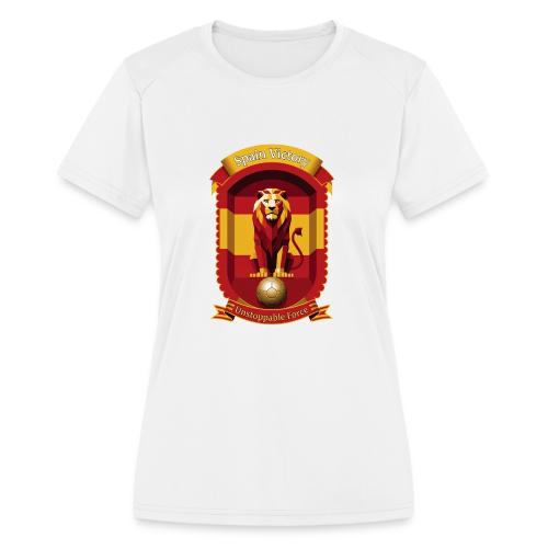 Spain Lion Victory T-Shirt, Flag Pride Crest Gift - Women's Moisture Wicking Performance T-Shirt