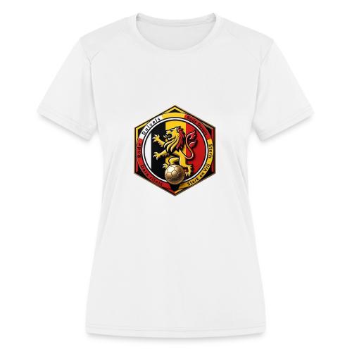 Belgium Lion Valor T-Shirt, Belgian Pride Gift - Women's Moisture Wicking Performance T-Shirt