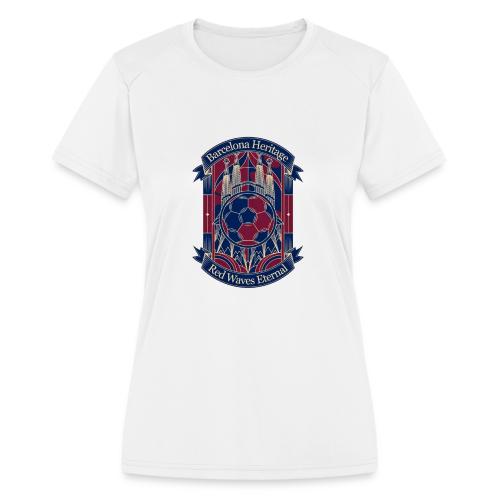Barcelona Red Heritage T Shirt, Barsa fan Gift - Women's Moisture Wicking Performance T-Shirt
