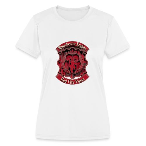 Red Manchester T Shirt, Red Soccer City Pride Gift - Women's Moisture Wicking Performance T-Shirt