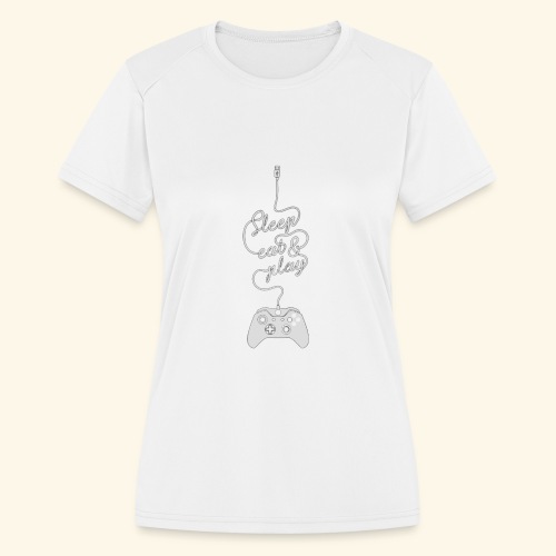 Eat Sleep Play Funny - Women's Moisture Wicking Performance T-Shirt