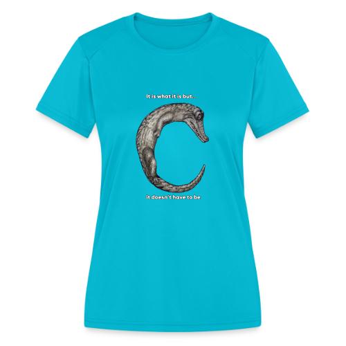 croc with text - Women's Moisture Wicking Performance T-Shirt