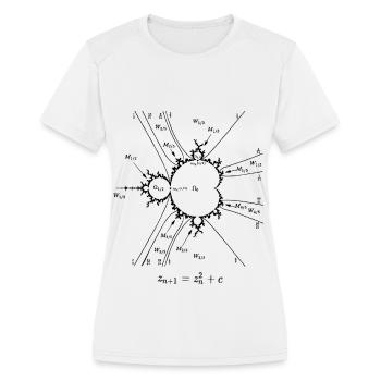 Mandelbulb-Fraktal - Women's Moisture Wicking Performance T-Shirt - white - Front - Zoe (177cm)
