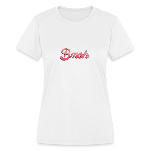 Mens Baseball T Pink Bmoh logo - Women's Moisture Wicking Performance T-Shirt