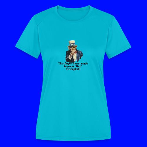 Uncle Sam - Finger - Women's Moisture Wicking Performance T-Shirt