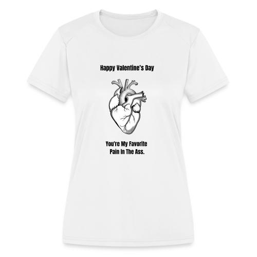 I'm Glad I Swiped Right T-Shirt | Funny Valentine - Women's Moisture Wicking Performance T-Shirt
