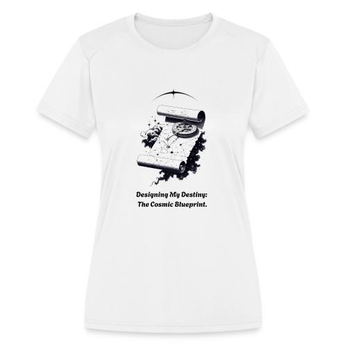 Cosmic Blueprint T-Shirt - Women's Moisture Wicking Performance T-Shirt
