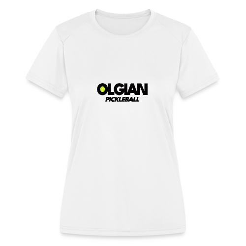 Olgian Pickleball Logo Gear - Women's Moisture Wicking Performance T-Shirt