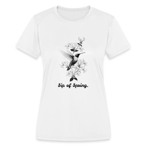 Hummingbird T-Shirt, Honeysuckle Vine - Women's Moisture Wicking Performance T-Shirt
