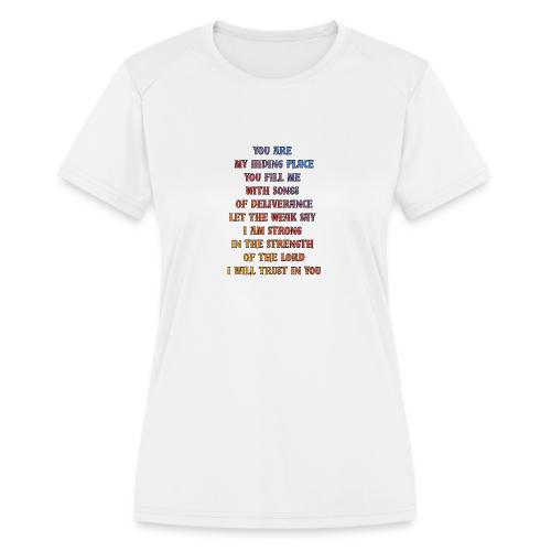 You Are My Hiding Place - Women's Moisture Wicking Performance T-Shirt