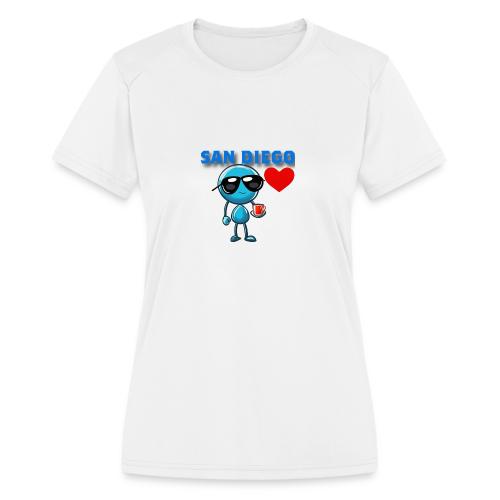 Smoon City_San Diego - Women's Moisture Wicking Performance T-Shirt