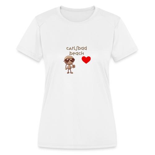 Smoon City_Carlsbad Beach - Women's Moisture Wicking Performance T-Shirt