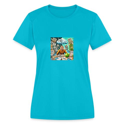 DALLE 2025 09 13 15 58 23 A conceptual illus - Women's Moisture Wicking Performance T-Shirt