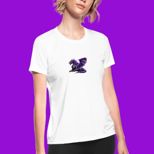 Neon Dragon at Rest - Women's Moisture Wicking Performance T-Shirt