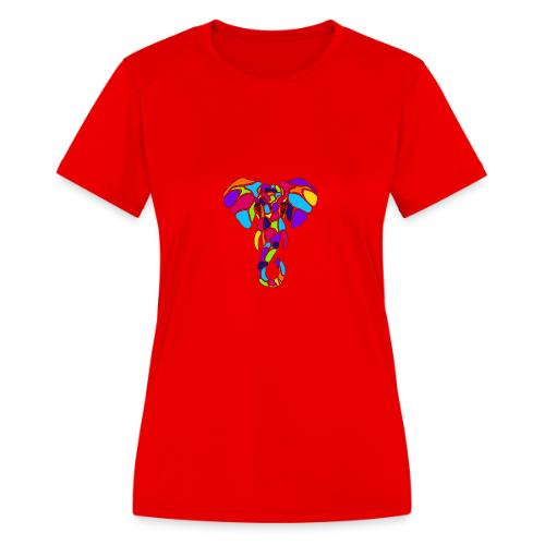 Art Deco elephant - Women's Moisture Wicking Performance T-Shirt