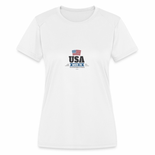 America USA - Women's Moisture Wicking Performance T-Shirt