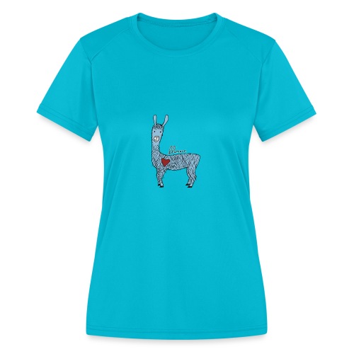 Cute llama - Women's Moisture Wicking Performance T-Shirt