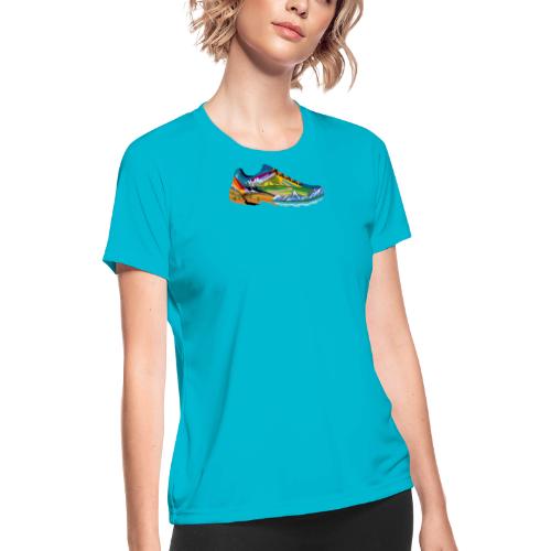 American Hiking x THRU Designs Apparel - Women's Moisture Wicking Performance T-Shirt