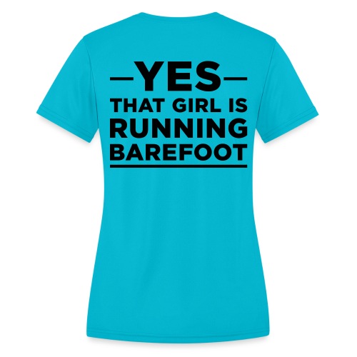 Barefoot Runner Girl - Women's Moisture Wicking Performance T-Shirt