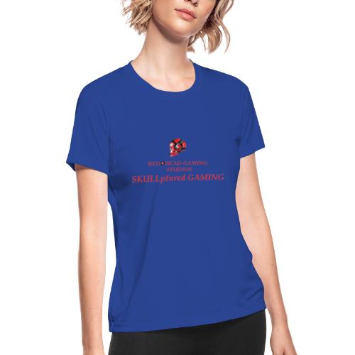 REDHEADGAMING SKULLPTURED GAMING - Women's Moisture Wicking Performance T-Shirt