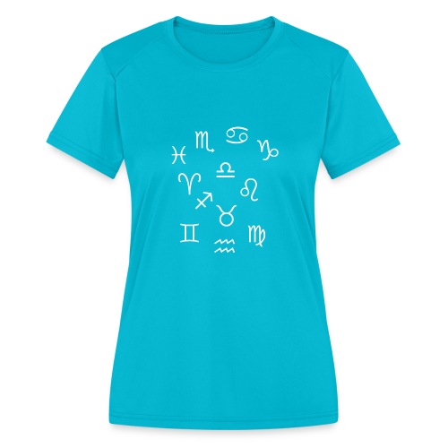 Astrological Glyphs All Mixed Up - Women's Moisture Wicking Performance T-Shirt