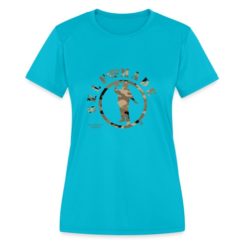 Self Made Collection (brown khaki camo) - Women's Moisture Wicking Performance T-Shirt